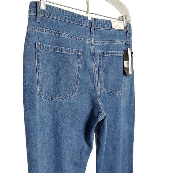 Redial Paris NWT Sz US 16 EU 44 High Waist Mom Jeans Straight Leg Premium Denim - Picture 5 of 10